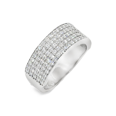 10K Solid White Gold Mens Lab Diamond Wedding Ring Band 2.02 Ctw